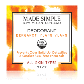 Made Simple Skin Care Bergamot Ylang Ylang Deodorant USDA Certified Organic Raw Vegan NonGMO Made Simple Skin Care Bergamot Ylang Ylang Deodorant USDA Certified Organic Raw Vegan NonGMO