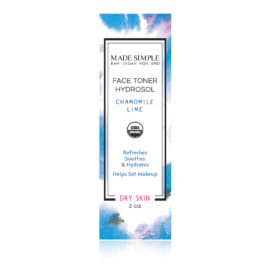 Made Simple Skin Care Face Toner Hydrosol Chamomile Lime USDA Certified Organic Raw Vegan NonGMO Made Simple Skin Care Face Toner Hydrosol Chamomile Lime USDA Certified Organic Raw Vegan NonGMO