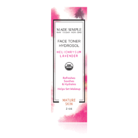 Made Simple Skin Care Face Toner Hydrosol Helichrysum Lavender USDA Certified Organic Raw Vegan NonGMO Made Simple Skin Care Face Toner Hydrosol Helichrysum Lavender USDA Certified Organic Raw Vegan NonGMO