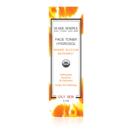 Made Simple Skin Care Face Toner Hydrosol Orange Blossom Bergamot USDA Certified Organic Raw Vegan NonGMO Made Simple Skin Care Face Toner Hydrosol Orange Blossom Bergamot USDA Certified Organic Raw Vegan NonGMO