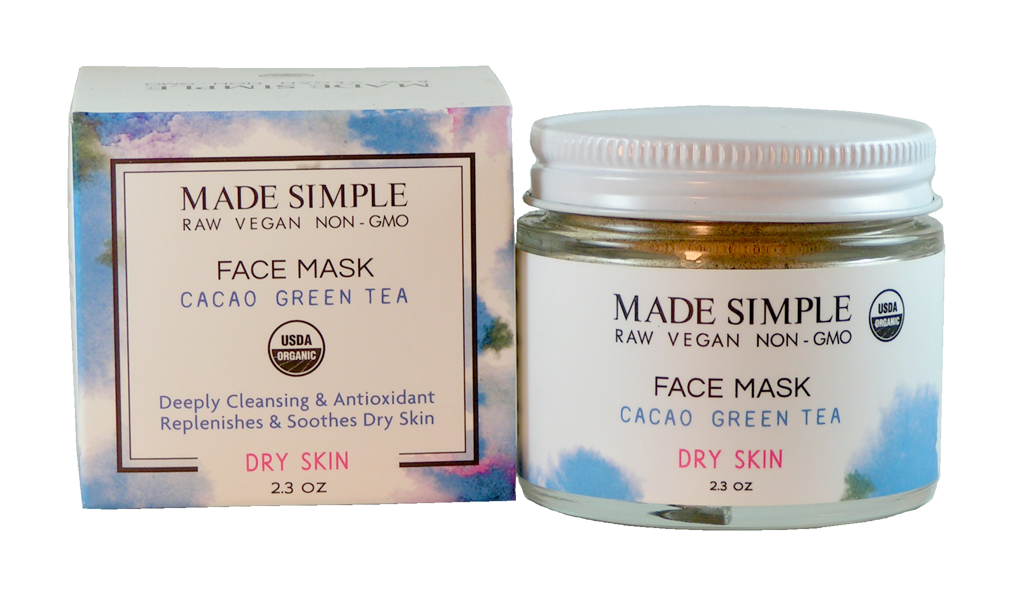 Cacao Green Tea Face Mask(Dry Skin) - Made Simple Skin Care