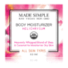 Made Simple Skin Care Helichrysum Body Moisturizer USDA Certified Organic Raw Vegan NonGMO