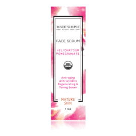 Made Simple Skin Care Helichrysum Pomegranate Face Serum USDA Certified Organic Raw Vegan NonGMO Made Simple Skin Care Helichrysum Pomegranate Face Serum USDA Certified Organic Raw Vegan NonGMO