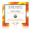 Made Simple Skin Care Match Tea Moringa Face Mask USDA Certified Organic Raw Vegan NonGMO