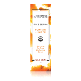 Made Simple Skin Care Pumpkin Juniper Face Serum USDA Certified Organic Raw Vegan NonGMO Made Simple Skin Care Pumpkin Juniper Face Serum USDA Certified Organic Raw Vegan NonGMO