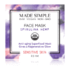 Made Simple Skin Care Spirulina Hemp Face Mask USDA Certified Organic Raw Vegan NonGMO