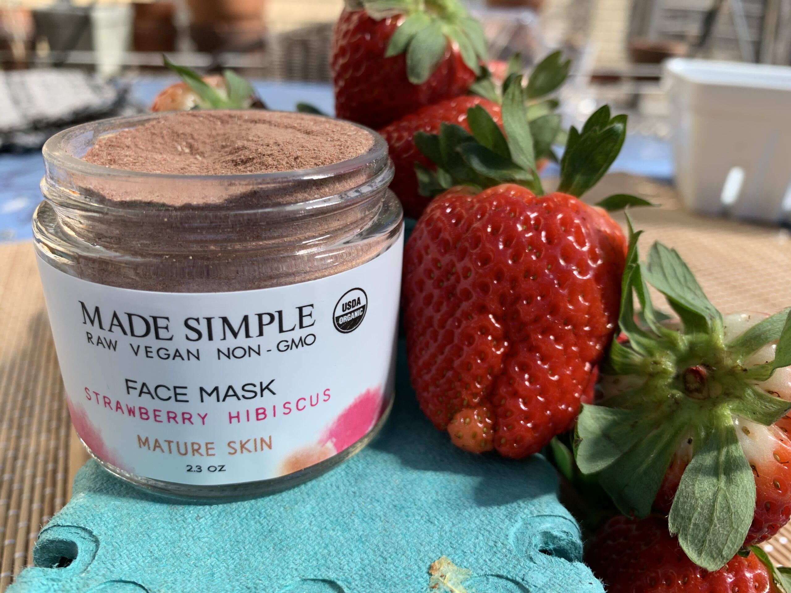 Strawberry HibiscusFace Mask - Made Simple Skin Care