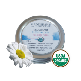 Made-Simple-Skin Care Chamomile LIme Deodorant USDA certified organic raw vegan nonGMO sample1