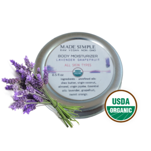 Certified Organic vegan Body Moisturizer - Made Simple Skin Care