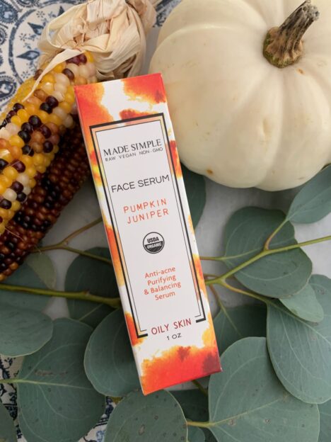 Made Simple Skin Care USDA certified organic raw vegan pumpkin face serum corn small
