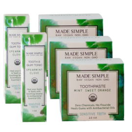 Made Simple Skin Care USDA certified organic raw vegan cruelty free oral care package 3a