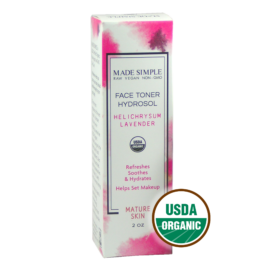 Made Simple Skin Care certified organic raw vegan nonGMO crueltyfree helichrysum lavender face toner