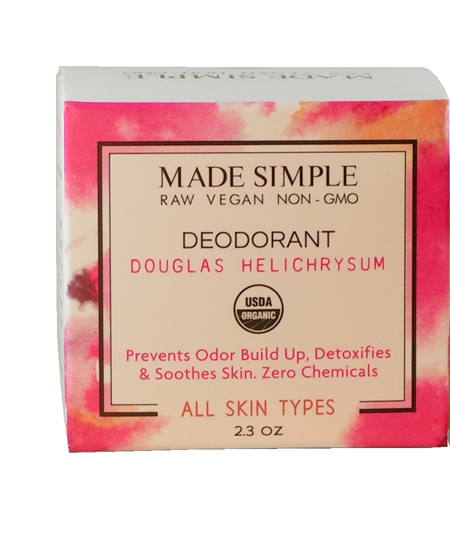 Made Simple Skin Care - Douglas Fir Helichrysum Deodorant usda certified organic raw vegan nonGMO