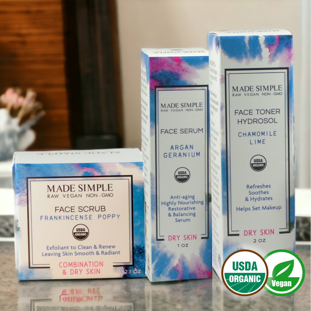 Certified Organic Vegan Skincare Value Pack for Dry Skin