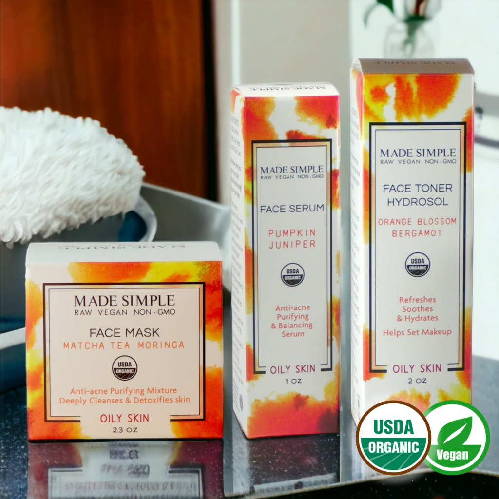 Certified Organic Vegan Skincare Value Pack for Oily Skin