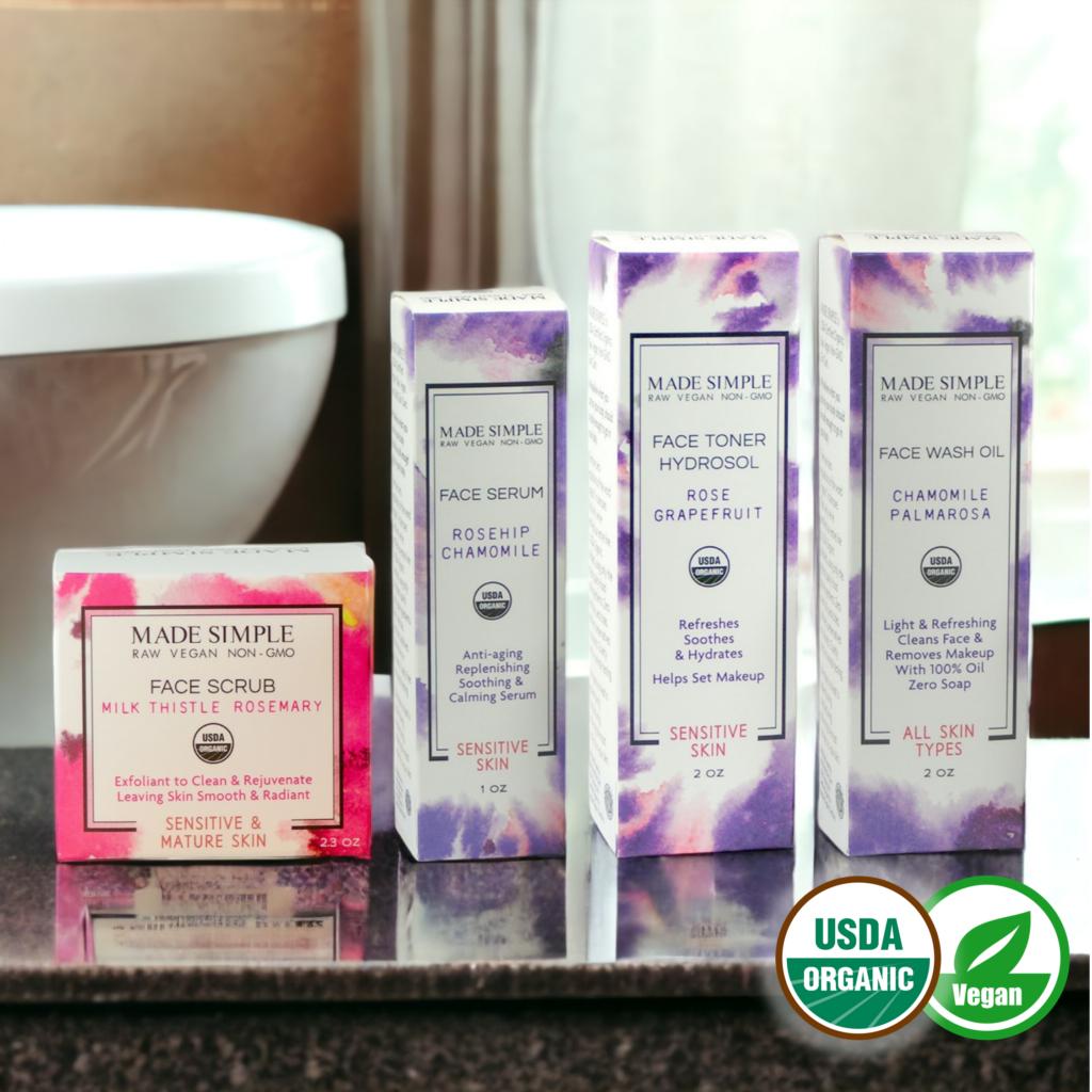 Certified Organic Vegan Skincare Value Pack for Sensitive Skin