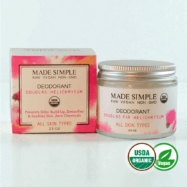 Made Simple Skin Care - Douglas Fir Helichrysum Deodorant usda certified organic raw vegan nonGMO