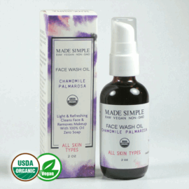 Made Simple Skin Care certified organic raw vegan nonGMO crueltyfree face wash