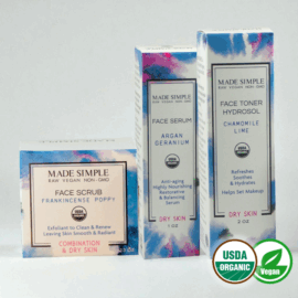 Made Simple Skin Care organic raw vegan dry skin value pack