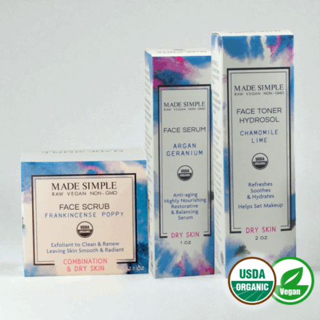 Made Simple Skin Care Certified Organic Vegan Cruelty-free Dry Skin Value Pack