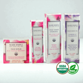 Made Simple Skin Care organic raw vegan mature skin value pack