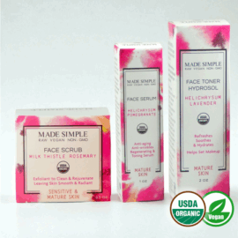 Made Simple Skin Care organic raw vegan mature skin value pack