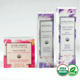 Made Simple Skin Care organic raw vegan sensitive skin value pack