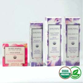 Made Simple Skin Care organic raw vegan sensitive skin value pack plus
