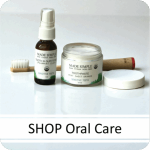 Made Simple Skin Care USDA certified organic raw vegan cruelty free Oral Care landing