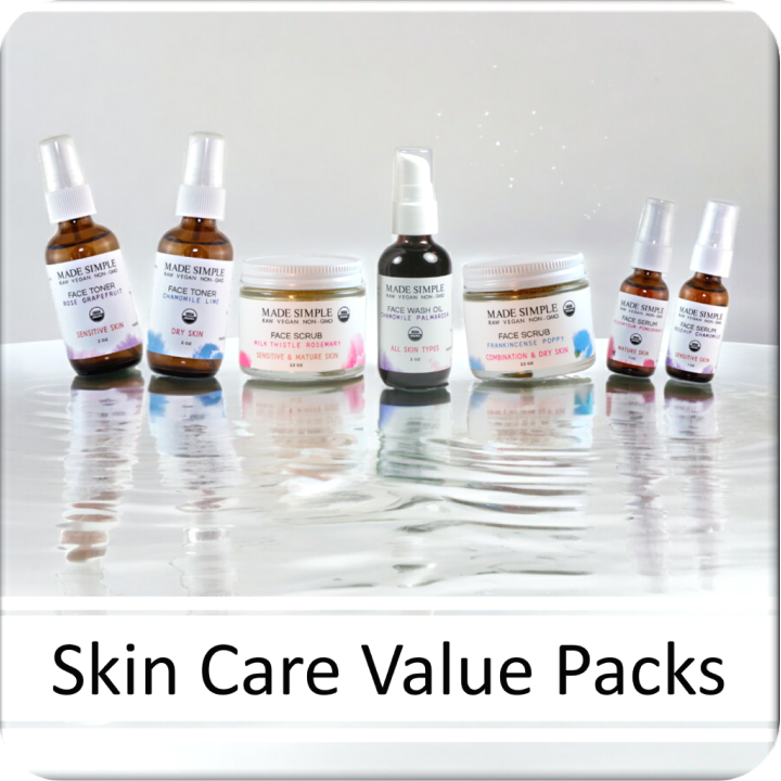 Made Simple Skin Care Certified Organic Vegan Cruelty-free Skin Care Value Packs